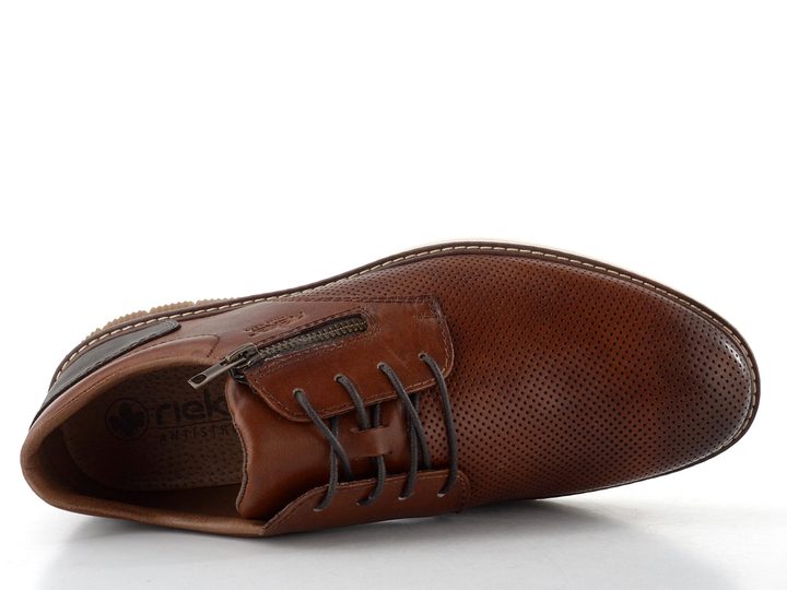 Rieker pánske poltopánky so zipsom hnedé 14412-24