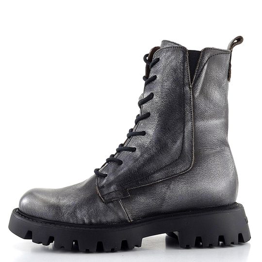 Wonders šněrovací kotník na hrubé podešvi Plomo/Negro C-7502