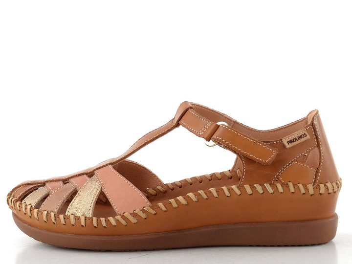 Pikolinos sandály s nártovým T-páskem Cadaques Brandy W8K-0705C1