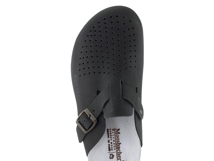 Moosbacher fuzbetové pantofle černé s plnou špičkou Holder 411