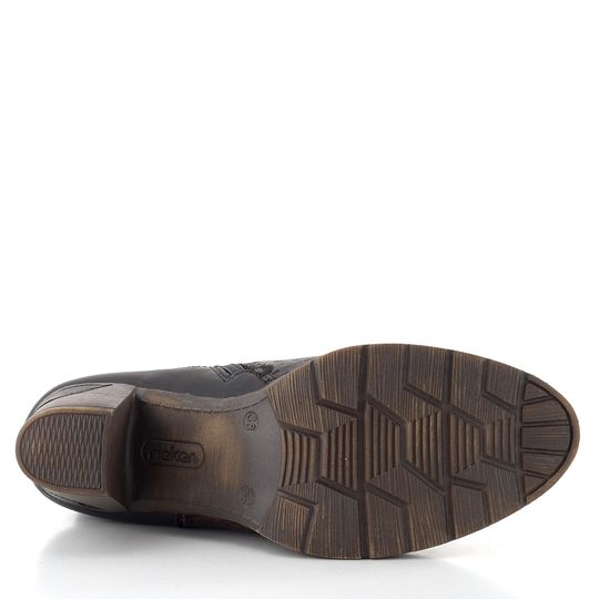 Rieker kotník na podpatku schwarz/antique-spark/schwarz-antik 96064-90