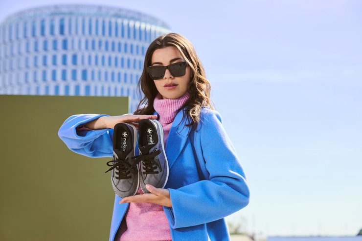 Rieker šedé prozouvací polobotky 44567-42