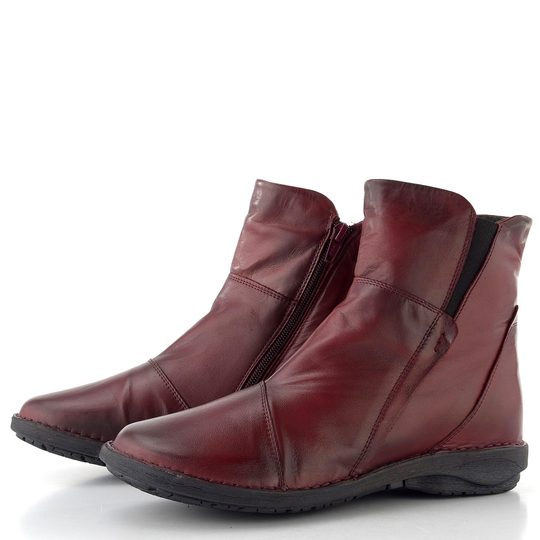 Creator kotník se zipem Siviglia Antique bordo IB 23491