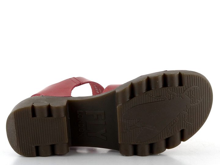 Fly London sandály na platformě s podpatkem červené P801520004