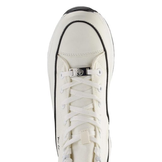 Rieker plátěné tenisky na platformě bílé 90012-80