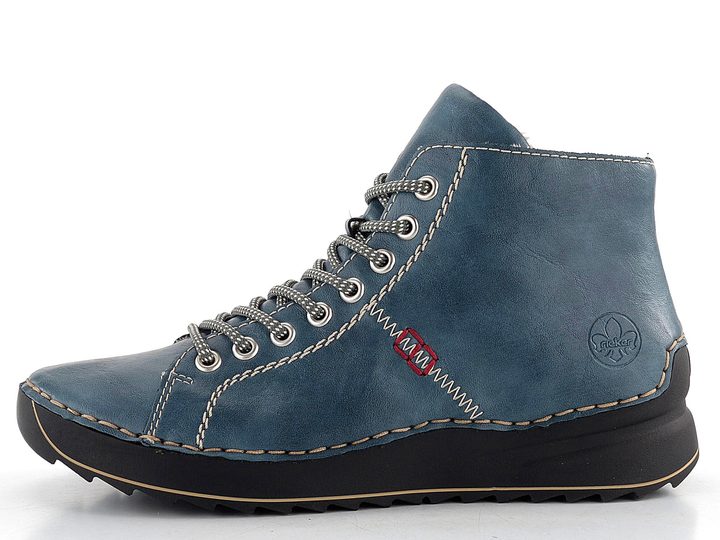 Rieker šnurovacia členková obuv modrá 71510-14