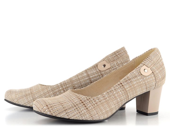 Barton lodičky béžové s potlačou 2414