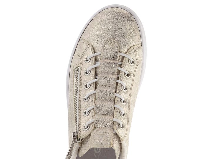 Rieker tenisky na platformě metalické zlaté M1953-60