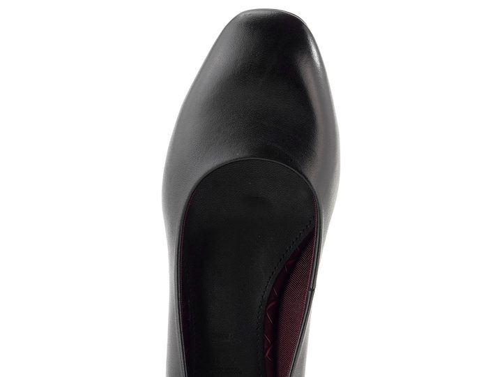 Tamaris lodičky se širokým podpatkem black leather 1-22437-47