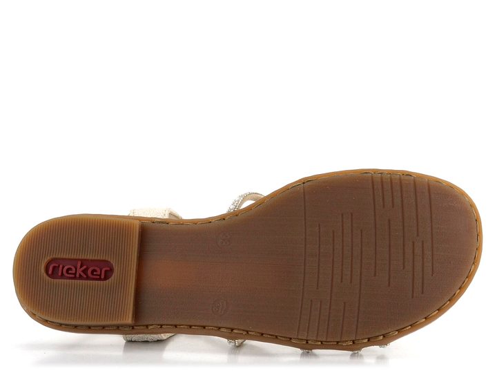 Rieker pásikové sandále Beige-Gold 64270-60