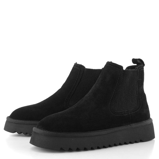 Tamaris kožený chelsea kotník black 1-26419-45