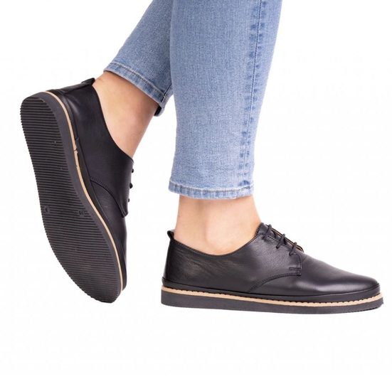 Looke hladké polobotky Leona dark black  L0687_24