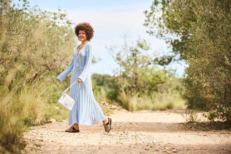 Rieker farebná kabelka Blau-Multi/Aqua  H1510-90