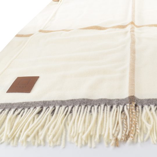 Högl luxusní vlněný pléd - pončo creme 2-196200-1200