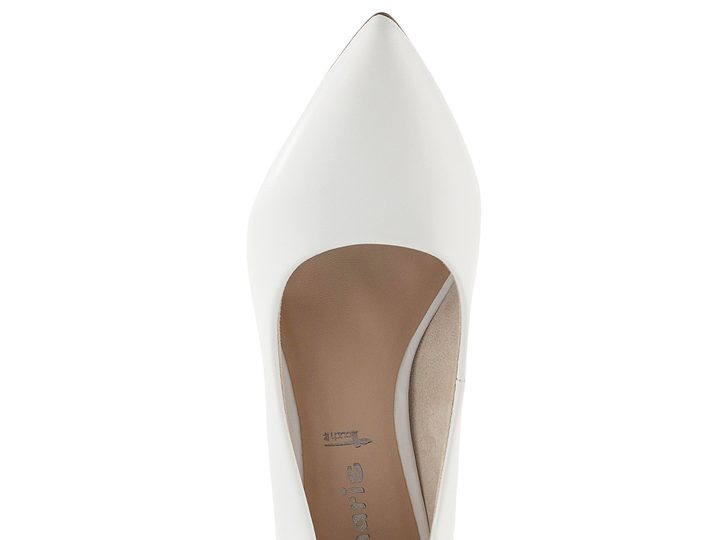 Tamaris bílé elegantní lodičky White Matt 1-22414-20