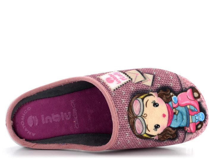 Inblu domácí pantofle s plnou špičkou a obrázkem Rosa EC000092