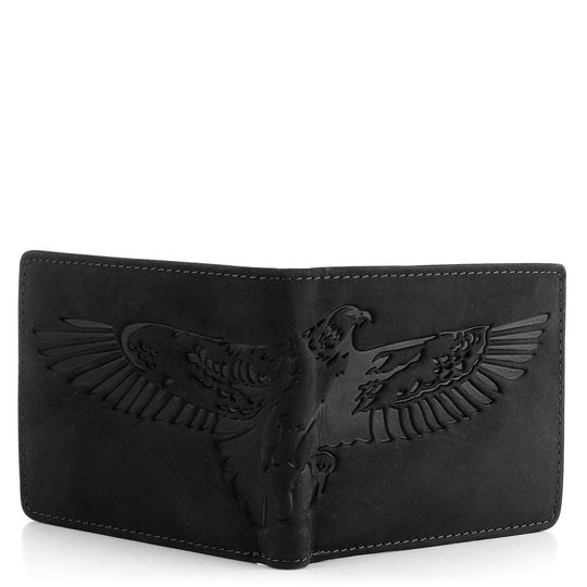 Pánská peněženka s ražbou orla černá 66-3701