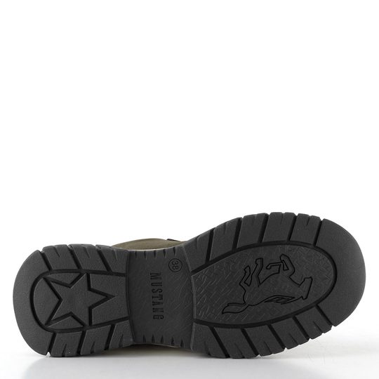 Mustang šněrovací kotník black-khaki 15M0172006