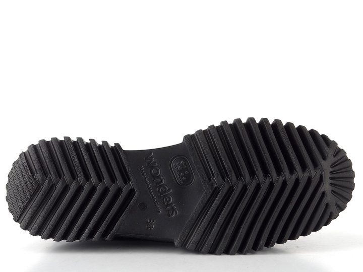 Wonders lakované šněrovací polobotky negro A-4423