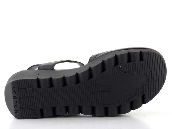 Fly London sandály na klínu black P145385000