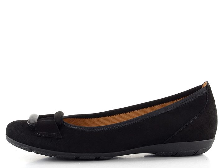 Gabor čierne semišové baleríny 54.166.17