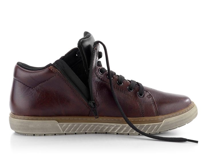 Rieker šnurovacia pánska členková obuv tmavo červená 17940-35