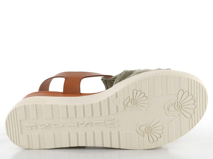 Mustang sandály na platformě s klínkem jeansgruen 1459-804-716