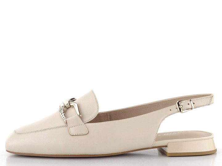 Caprice baleríny s volnou patou Cream Perlato 9-29400-44