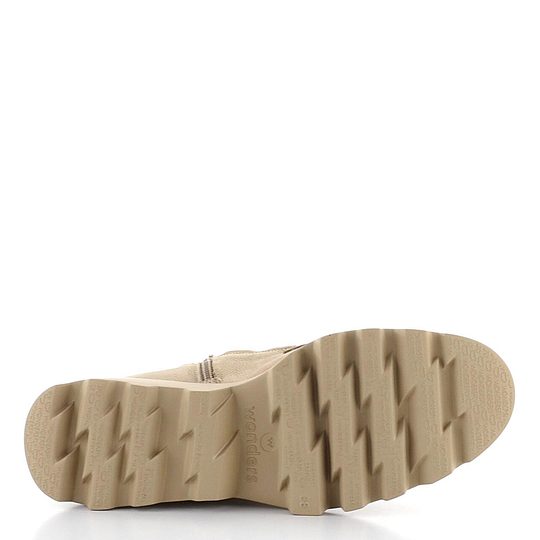 Wonders šněrovací kotník na klínku Taupe G-7004