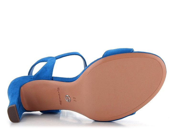 Tamaris sandály na podpatku Royal Blue 1-28028-42