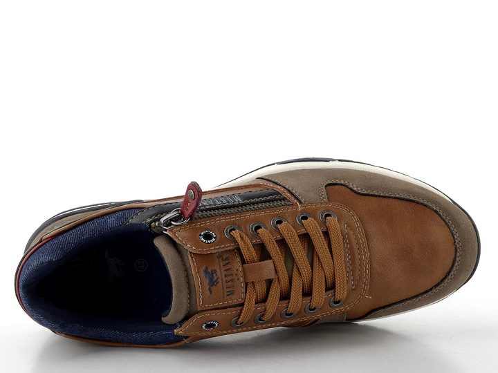 Mustang pánské polobotky se zipem cognac 26M0281003