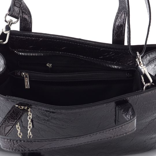 Tamaris metalická kabelka do ruky i cez rameno Gilla black 34013
