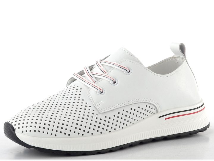 Looke kožené polobotky Liora white L1445_68