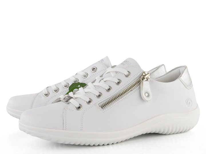 Remonte bílé polobotky se zipem D1E03-80