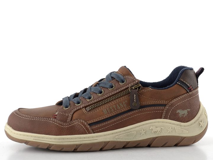 Mustang pánské polobotky se zipem cognac 15M0181001