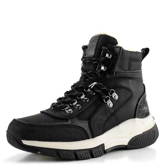 Mustang šněrovací kotník černý 1481-606-009