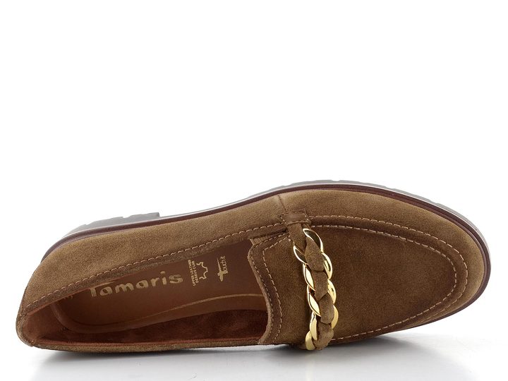 Tamaris kožené mokasíny camel 1-24230-45