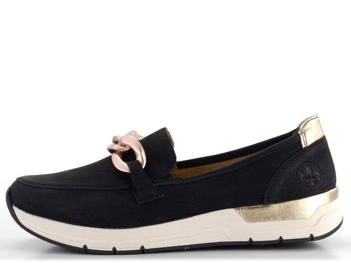 Rieker černé sportovní mokasíny 58944-00