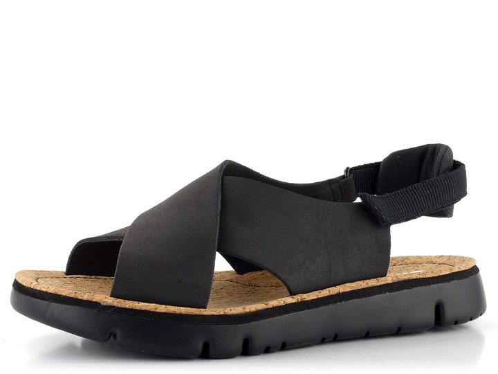 Camper čierne sandále s kríženými pásikmi K200157-022