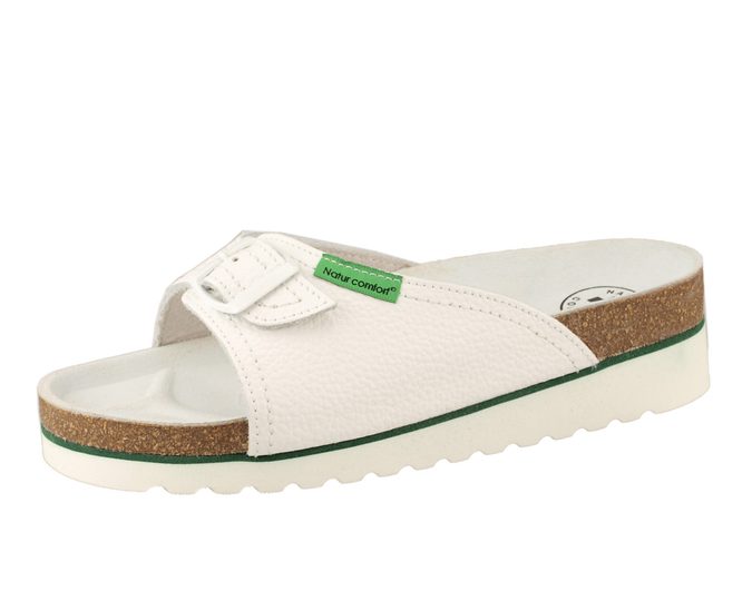 Natur comfort zdravotní pantofle bílé