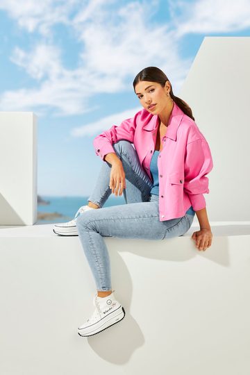 Rieker plátěné tenisky na platformě bílé 90012-80