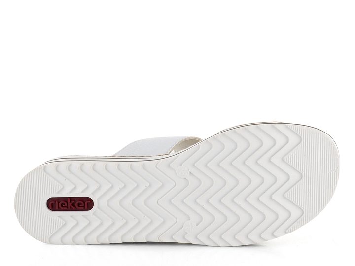 Rieker bílé pantofle na klínku V0692-80