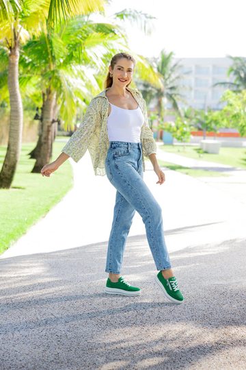 Remonte tenisky na platformě zelené D1C04-52