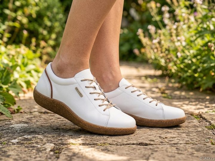 Looke šněrovací polobotky Ambriene white L1393_03