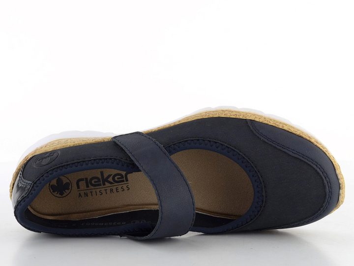 Rieker športovejšie baleríny s pásikom tmavo modré N42B0-14