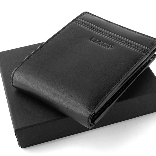 Pánská kožená peněženka černá 12567