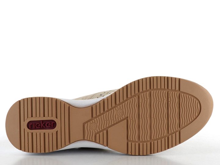 Rieker poltopánky s pásikom a klinom béžové N4382-60