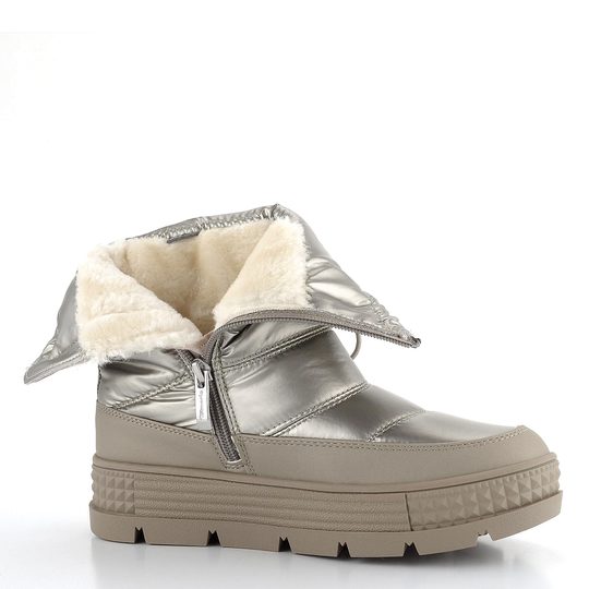 Tamaris metalický kotník/sněhule s membránou Champagne 1-26835-41