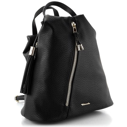 Tamaris mestský batoh so šikmým predným zipsom Carissa black 33187