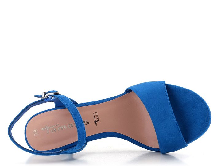 Tamaris sandály na podpatku Royal Blue 1-28028-42
